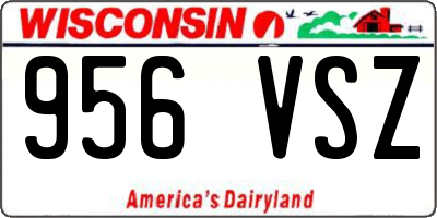 WI license plate 956VSZ