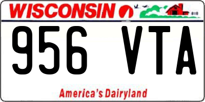 WI license plate 956VTA