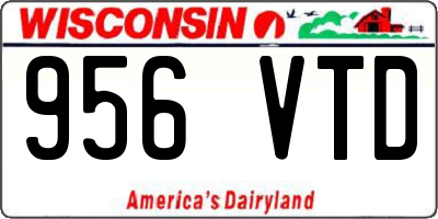 WI license plate 956VTD