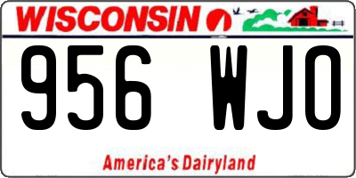 WI license plate 956WJO