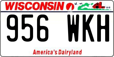 WI license plate 956WKH