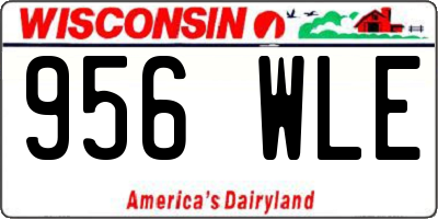 WI license plate 956WLE