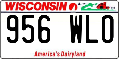 WI license plate 956WLO