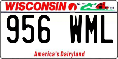WI license plate 956WML