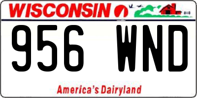 WI license plate 956WND