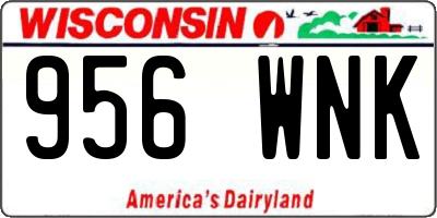 WI license plate 956WNK
