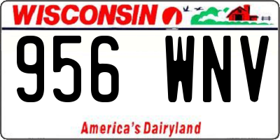 WI license plate 956WNV