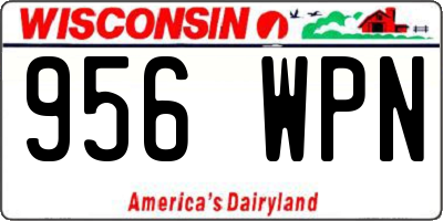 WI license plate 956WPN