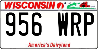 WI license plate 956WRP