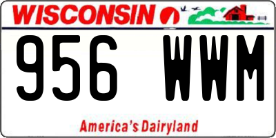 WI license plate 956WWM