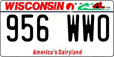 WI license plate 956WWO