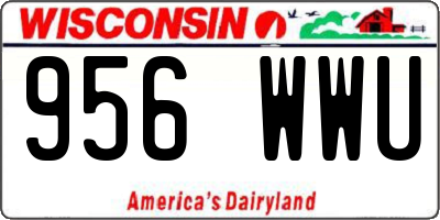 WI license plate 956WWU