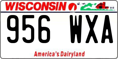 WI license plate 956WXA
