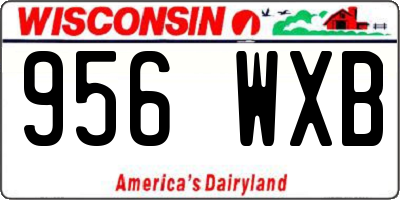 WI license plate 956WXB