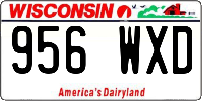 WI license plate 956WXD