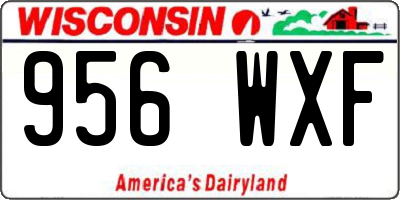 WI license plate 956WXF