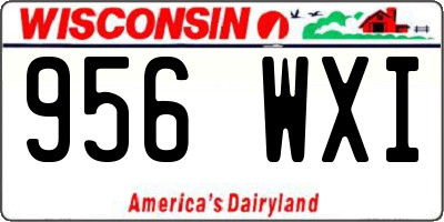 WI license plate 956WXI