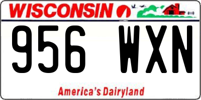 WI license plate 956WXN