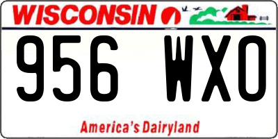 WI license plate 956WXO