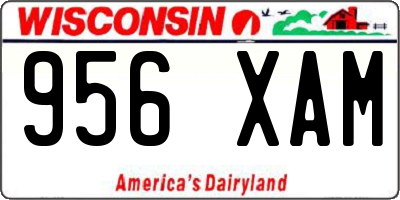 WI license plate 956XAM