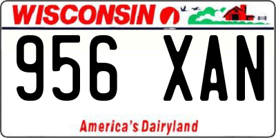 WI license plate 956XAN