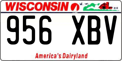 WI license plate 956XBV