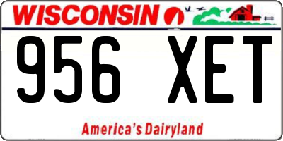 WI license plate 956XET