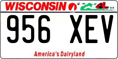 WI license plate 956XEV
