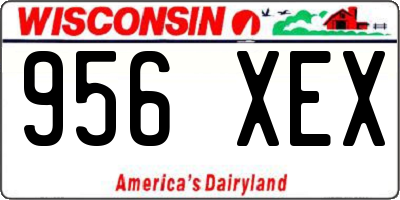 WI license plate 956XEX
