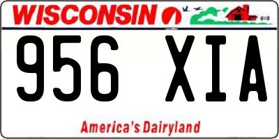 WI license plate 956XIA