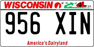 WI license plate 956XIN