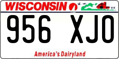 WI license plate 956XJO