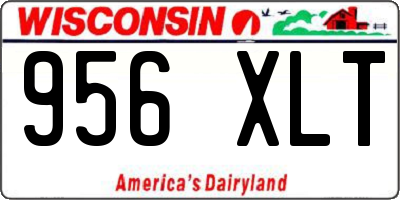 WI license plate 956XLT