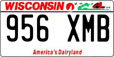 WI license plate 956XMB