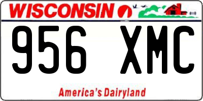 WI license plate 956XMC