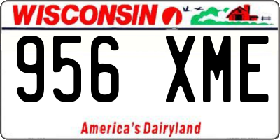WI license plate 956XME