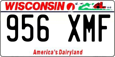 WI license plate 956XMF