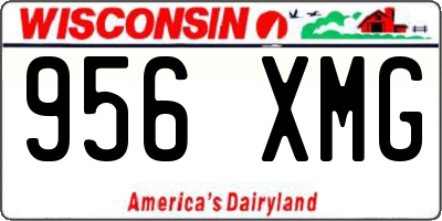 WI license plate 956XMG
