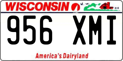 WI license plate 956XMI