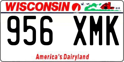 WI license plate 956XMK