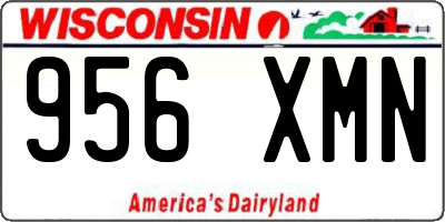 WI license plate 956XMN
