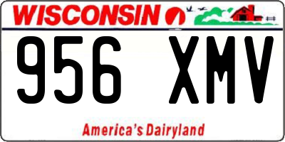 WI license plate 956XMV