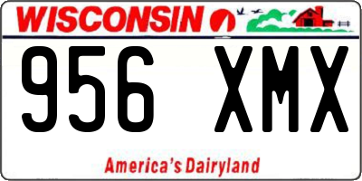 WI license plate 956XMX