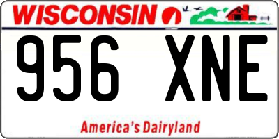 WI license plate 956XNE
