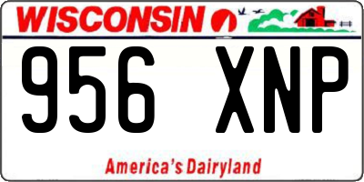 WI license plate 956XNP