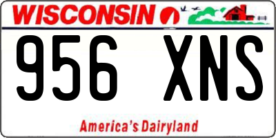 WI license plate 956XNS