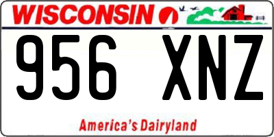 WI license plate 956XNZ