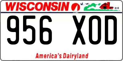 WI license plate 956XOD