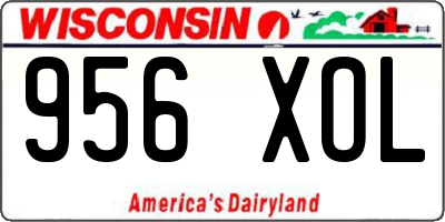 WI license plate 956XOL
