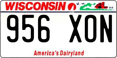 WI license plate 956XON